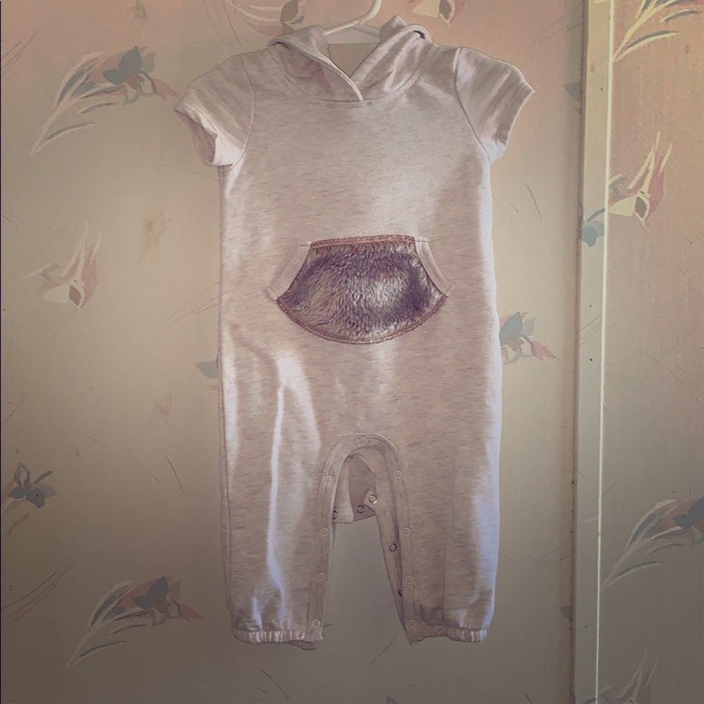 Baby Cat & Jack 3-6M hooded onesie